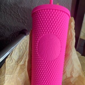 Pink China studded Starbucks cup
